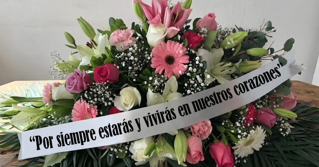 Frases de condolencias para arreglos florales para funeral